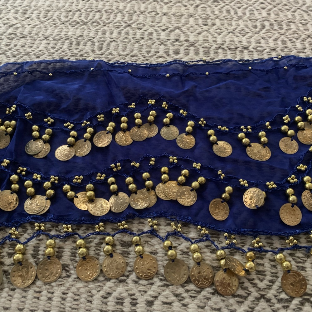 belly dance hip skirt scarf wrap belt hipscarf with silver coins